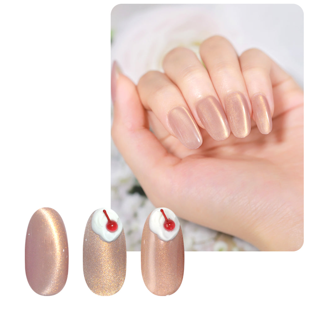 マグネットネイル 「クリームマグネット」しっとりクリームのような輝き 肌馴染みが良いライト ゴールド マグネットパウダー カラージェル ジェルネイル ネイルジェル アートジェル ジェルネイル用品 爪 ネイル工房 にわちゃん