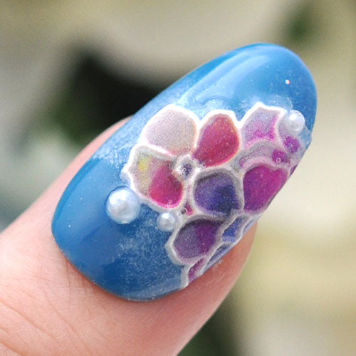 ネイルシール 超立体 5D フラワー 薔薇 バラ 紫陽花 カラフル ホワイト ネイルアート| 3dネイル ジェルネイル ネイル パーツ ネイル用品 ネイルパーツ シール ジェル ジェルネイルシール 貼るだけ ネイルアートシール ネイル工房