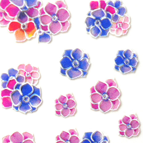 ネイルシール 超立体 5D フラワー 薔薇 バラ 紫陽花 カラフル ホワイト ネイルアート| 3dネイル ジェルネイル ネイル パーツ ネイル用品 ネイルパーツ シール ジェル ジェルネイルシール 貼るだけ ネイルアートシール ネイル工房
