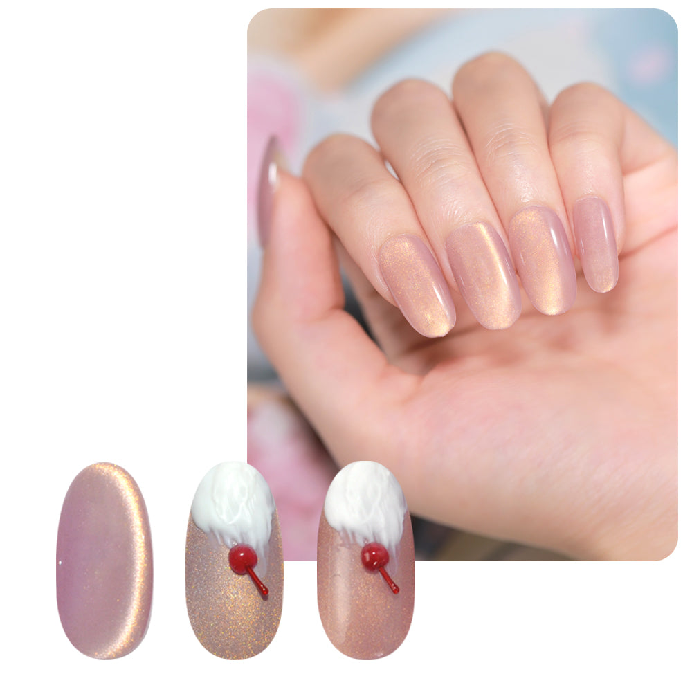 マグネットネイル 「クリームマグネット」しっとりクリームのような輝き 肌馴染みが良いライト ゴールド マグネットパウダー カラージェル ジェルネイル ネイルジェル アートジェル ジェルネイル用品 爪 ネイル工房 にわちゃん