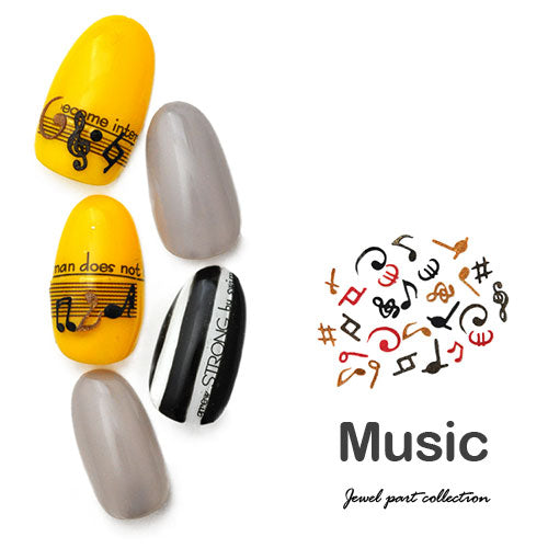 音符 音楽 木製 パーツ ネイルジュエリー ネイルパーツ 超薄型パーツ 30枚入 フラットパーツ | ホログラム ジェルネイル ネイル パーツ ネイル用品 ジェル メタル ネイルアート ジュエリーネイル デコ用品 ネイル工房