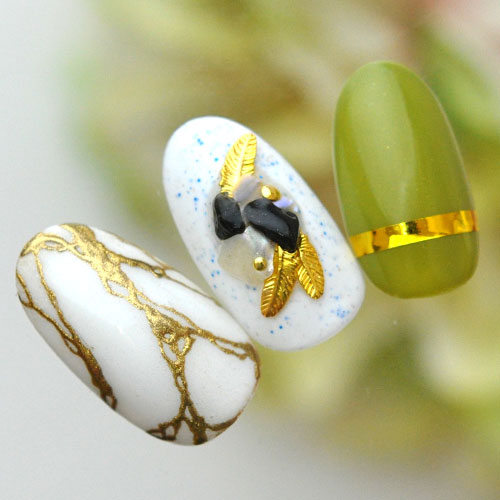 メタルパーツ フェザー 薄型メタルパーツ ちょっと立体 ゴールド ネイルジュエリー ネイルパーツ | メタル ネイル パーツ ジェルネイル ネイル用品 ネイルパーツ ジェル ジェルネイルパーツ ネイルアート ネイルグッズ ネイル工房