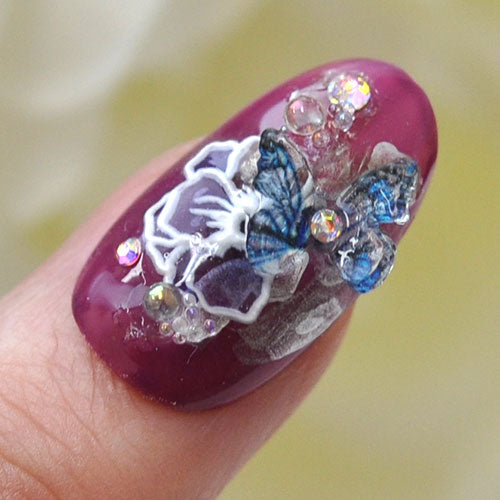 ネイルシール 超立体 5D フラワー 薔薇 花 パープル イエロー ホワイト ネイルアート| 3dネイル ジェルネイル ネイル パーツ ネイル用品 ネイルパーツ シール ジェル ジェルネイルシール 貼るだけ ネイルアートシール ネイル工房