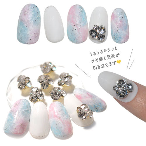 2個入 大粒クリスタルのジュエリー 立体 ネイルジュエリー ビジュー ネイルアート ネイルジュエリー ジェルネイル メタルパーツ クリスタル | ネイル パーツ ネイルパーツ ジェル ネイル用品 ハンドメイド ジュエリーネイル ネイル工房