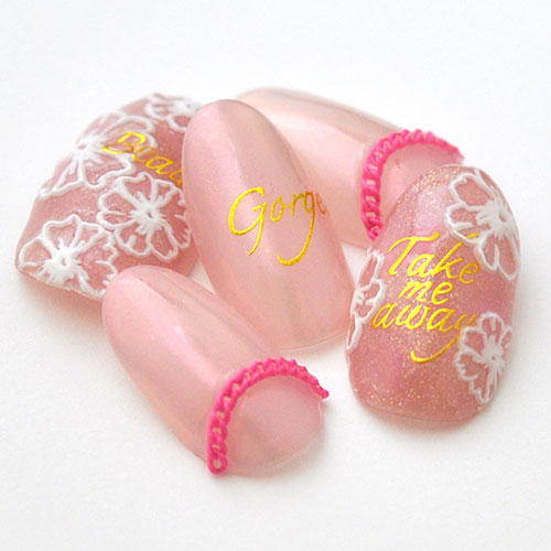 ネイルシール 超立体 5D フラワー 薔薇 バラ 白 ホワイト ネイルアート| 3dネイル ジェルネイル ネイル パーツ ネイル用品 ネイルパーツ シール ジェル ジェルネイルシール 貼るだけ ネイルアートシール ネイル工房