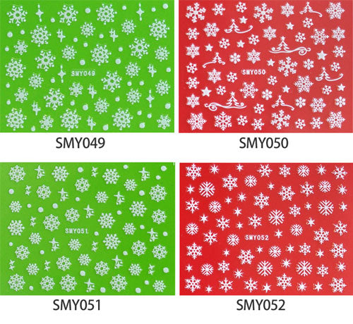 【メール便OK】ネイルシール かわいい 雪の結晶 ホワイト クリスマス トナカイ 星|ジェルネイル ネイル ネイル用品 ジェル シール 貼るだけ クリスマスネイルシール ジェルネイルシール ネイルパーツ パーツ ネイルアートシール 雪 結晶 冬 ジェルシール ジェルネイル用品