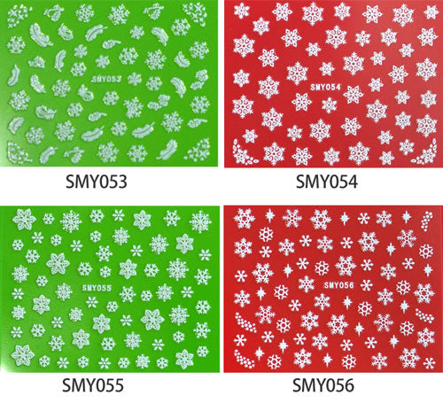 【メール便OK】ネイルシール かわいい 雪の結晶 ホワイト クリスマス トナカイ 星|ジェルネイル ネイル ネイル用品 ジェル シール 貼るだけ クリスマスネイルシール ジェルネイルシール ネイルパーツ パーツ ネイルアートシール 雪 結晶 冬 ジェルシール ジェルネイル用品