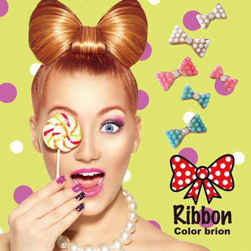 ジェルネイル用ネイルジュエリー カラーブリオンリボン ネイルアクセサリー ネイルアート | ジェルネイル ネイルパーツ ネイル パーツ ネイル用品 ジェル リボンモチーフ リボン ネイルジュエリー ジェルネイル用品 ネイルアートパーツ ネイル工房