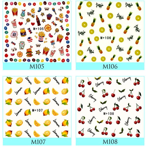 ウォーターネイルシール ジェルネイルでは書けない細かいアート|ウォーターネイル ネイルシール ネイル シール ネイル用品 ネイルアート ネイルパーツ ジェルネイル パーツ 貼るだけ 夏 サマー ネイルアートシール フルーツ フット マリン ネイル工房