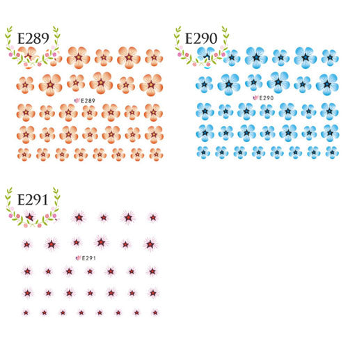 ジェルネイルの埋め込みにネイルシール♪まるで写真の仕上がり★極薄0.04mmネイルシール フラワーネイルシール 5弁のお花 | フラワーネイル ジェルネイル フラワー ネイル シール ネイルシール ネイル用品 ジェル 花 花柄 ネイルアート ネイル工房