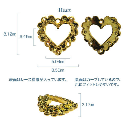 メタルパーツ ネイルジュエリー ネイルパーツ(ゴールド/シルバー)レース調フレーム選べる3種類★5粒入り | メタル ネイル パーツ ジェルネイル ネイル用品 ネイルパーツ ジェル ジェルネイルパーツ ネイルアート ネイルグッズ ネイル工房