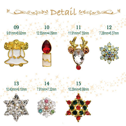 クリスマスネイルジュエリー