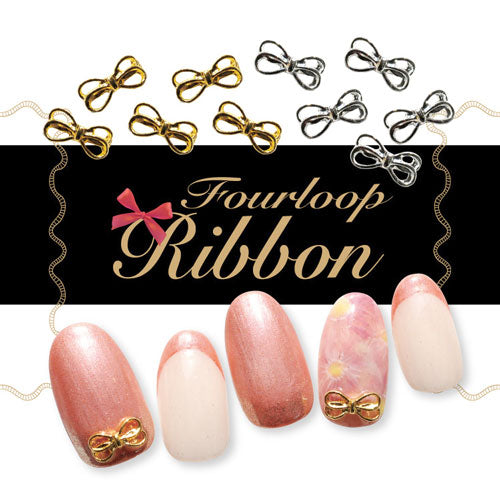メタルパーツ ネイルジュエリー ネイルパーツ ( ゴールド / シルバー ) リボンパーツ5個入り ネイルジュエリー ネイルパーツ | ジェルネイル ネイル パーツ ジェル ネイル用品 リボン リボンモチーフ デコ メタル ネイルアート ジュエリーネイル ネイル工房