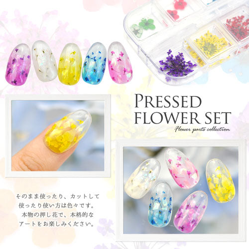 ジェルネイル&レジンに♪押し花12種類セット フラワーお試しセット<BR><BR>ネイルパーツ ネイルアート フラワー デコ | 花 ネイル パーツ ネイル用品 パーツセット ジェルネイル用品 レジン用品 ネイルグッズ 材料 ジェルネイル