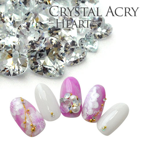 ラインストーン ネイルジュエリー ネイルパーツ(クリスタル) ジェルネイル | 新素材 クリスタルアクリー ストーン Vカット ハート ジェル ネイル パーツ ネイル用品 vカットストーン ネイルアート セルフネイル アート クリスタルストーン デコパーツ
