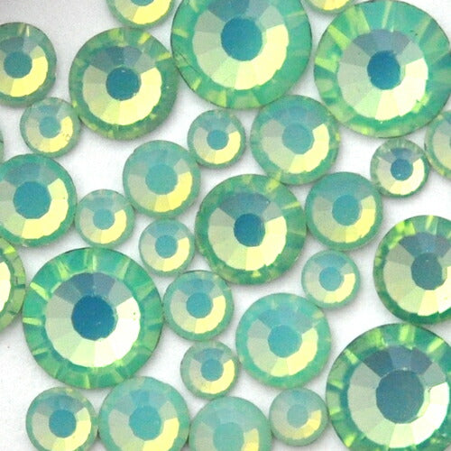 お試しセット ラインストーン オパール グリーン ミルキー|ラインストーン ネイル ストーン パール ジェルネイル パーツ レジン パールストーン ネイル用品 ネイルパーツ ジェルネイルアート ストーンセット セット ジェル ジェルネイル用品 ネイル工房