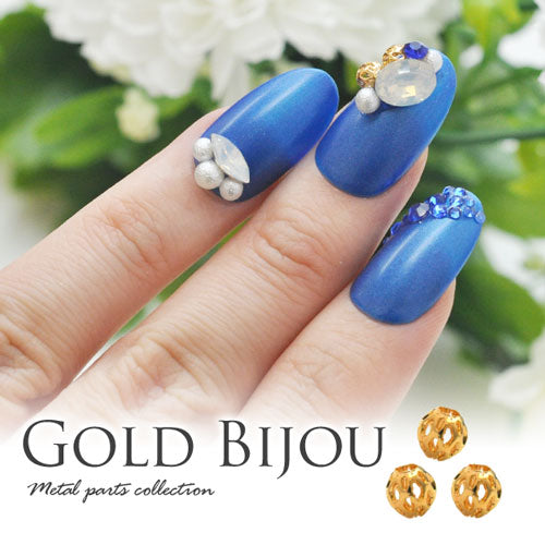 球体ゴールド ビーズ ネイルジュエリー メタルパーツ ビジュー | ジェルネイル ネイル パーツ ネイルパーツ ジェル ネイル用品 ハンドメイド デコ 球 メタル ネイルアート ジュエリーネイル ゴールド ネイルグッズ 立体パーツ ネイル工房