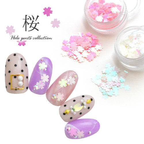 フラワー 桜 ホログラム ネイルジュエリー ネイルパーツ