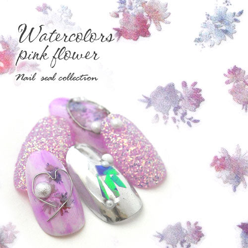 ネイルシール フラワー 水彩 春 スプリング お花見 | ジェルネイル ネイルシール ネイル ネイル用品 ジェル シール デコ用品 貼るだけ ジェルネイルシール セルフネイル フラワー ネイル工房