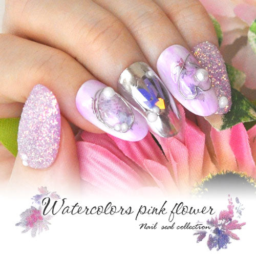 ネイルシール フラワー 水彩 春 スプリング お花見 | ジェルネイル ネイルシール ネイル ネイル用品 ジェル シール デコ用品 貼るだけ ジェルネイルシール セルフネイル フラワー ネイル工房