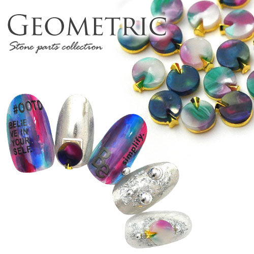 幾何学メルヘン ラウンド ゴールド タイダイ マーブル|ジェルネイル ネイル パーツ ジェル ネイル用品 デコ メタル ネイルアート ジュエリーネイル ネイルグッズ ゴールドパーツ シルバーパーツ メタルパーツ ネイルパーツ ネイル工房