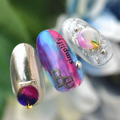 幾何学メルヘン ラウンド ゴールド タイダイ マーブル|ジェルネイル ネイル パーツ ジェル ネイル用品 デコ メタル ネイルアート ジュエリーネイル ネイルグッズ ゴールドパーツ シルバーパーツ メタルパーツ ネイルパーツ ネイル工房