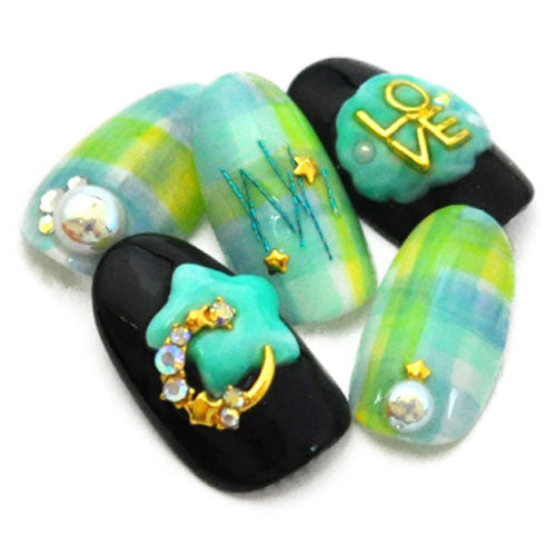 メタルパーツ 2個入 ネイルジュエリー ネイルパーツ ゴールド クリスタル 月 ポラリス ギャラクシー メタルパーツ ネイルジュエリー | ジェルネイル ネイル パーツ ジェル ネイル用品 メタル デコパーツ ネイルアート ジュエリーネイル ゴールドパーツ ネイル工房