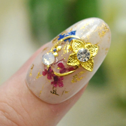 メタルパーツ ネイルパーツ クローバー フラワー 四葉 ゴールド フレーム プレート | ジェルネイル ネイル パーツ ジェル ネイル用品 メタル ネイルアート ジェルネイルパーツ ネイルジュエリー 花 ジェルネイル用品 パール ストーン ネイルグッズ ネイル工房