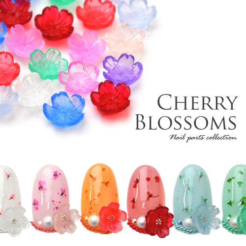 さくら 桜 春 フラワー パーツ 選べる10色 カラフル 樹脂 立体 3D ネイルアート ネイルジュエリー ジェルネイル | ネイル パーツ シェルパーツ フラワーパーツ 花 ネイル用品 デコ ネイルパーツ ジェルネイルアート ジェル シェル ネイル工房