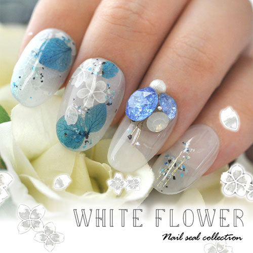 ネイルシール ネイル工房 桜 春 さくら ホワイト バラ フラワー クラシック レトロ グラデーション | ジェルネイル ネイルシール ネイル ネイル用品 ジェル シール デコ用品 貼るだけ ジェルネイルシール セルフネイル フラワーネイルシール