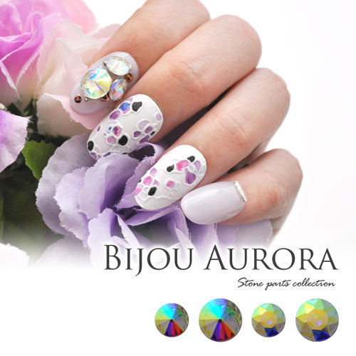 ラインストーン ビジュー ラウンド 宝石 オーロラ クリスタル ビジュー ジェルネイル ラインストーン | ネイル ネイル用品 ジェル ストーン ガラスストーン デコ 石 ネイルアート セルフネイル 小 ジェルネイルアート パーツ ネイルパーツ ガラス ネイル工房