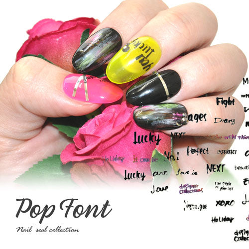 文字 ネイルシール 極薄 英字 黒 ブラック ポップ アメコミ ネイルアート ネイルシール グラデーション | ネイル シール ネイル用品 デコ ジェルネイル ジェルネイル用品 ネイルパーツ デコシール ネイル工房
