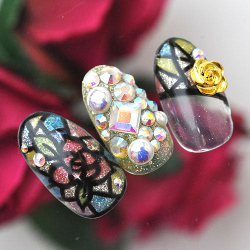 メタルパーツ 薔薇 ネイルジュエリー ネイルパーツ ジェルネイル 5個入 ビジュー ネイル ジェルネイル ネイルアート ゴールド ネイル パーツ|ネイルパーツ ジェル ネイル用品 デコ メタル ジュエリーネイル ゴールドパーツ ネイル工房