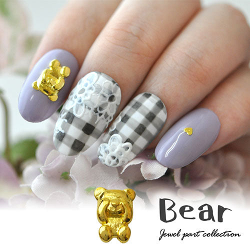 ネイルパーツ メタルパーツ アニマル くま ベア 目隠しくまさん クマ | ネイル ジェルネイル パーツ ネイル用品 デコ ネイルジュエリー ゴールド ネイル工房 ネイルアート ネイルグッズ デコパーツ ジェルネイルアート メタル ジェル ジェルネイルパーツ
