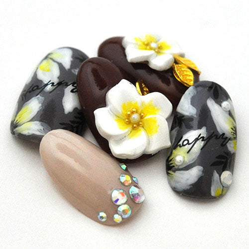 シリコンモールド no7 フラワー プルメリア ジェルネイル レジン 自分で作る ラインストーン ビジュー ネイルジュエリー ネイルパーツ メタルパーツ | ネイル パーツ ネイル用品 ジェル レジン ストーン ハンドメイド シリコン 型 ネイル工房