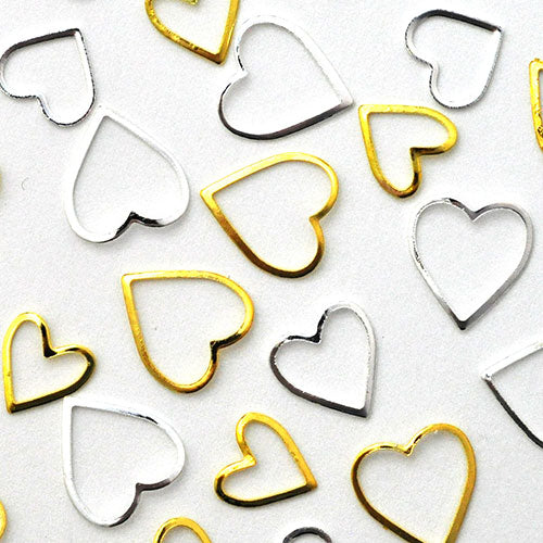 メタルパーツ カーブ付きフレーム メタルパーツ5個入 ゴールド シルバー |ネイル デコ パーツ ジェル ネイルパーツ ネイル用品 スタッズ ネイルアート プレート 丸 メタル フレーム ハート メタルフレーム ジェルネイル シルバーパーツ ジェルネイルパーツ