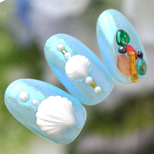 シリコンモールド no8 シェル 貝 マリン マーメイド 海 ジェルネイル レジン 自分で作る ラインストーン ビジュー ネイルジュエリー ネイルパーツ メタルパーツ|ネイル パーツ ネイル用品 ジェル ストーン ハンドメイド シリコン 型 シリコン型 手作り 道具 ジェルネイル用品