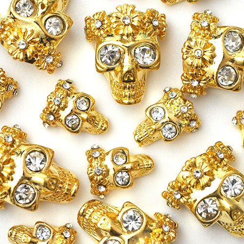 スカルパーツ メタルパーツ ネイル パーツ 王冠 ドクロ BLAZE メタル ゴールド シルバー 骸骨 スカル ネイルジュエリー パンクなアートを印象的に | ジェルネイル ネイルパーツ ネイル用品 ジェル ジェルネイル用品 ネイルアート ストーン ネイル工房