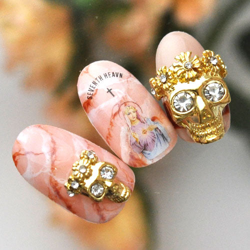 スカルパーツ メタルパーツ ネイル パーツ 王冠 ドクロ BLAZE メタル ゴールド シルバー 骸骨 スカル ネイルジュエリー パンクなアートを印象的に | ジェルネイル ネイルパーツ ネイル用品 ジェル ジェルネイル用品 ネイルアート ストーン ネイル工房