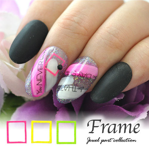 ネイルパーツ フレーム スクエア ネオン 極薄 メタルパーツ | ネイル ジェルネイル パーツ ネイル用品 デコ デコ用品 ネイルアート ネイルグッズ ジェルネイルアート メタル ジェル ネイル工房