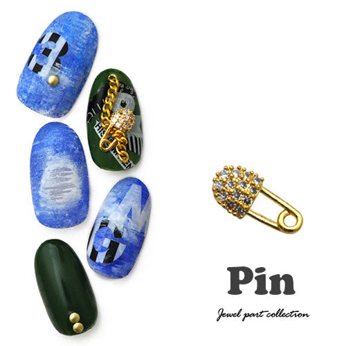ネイルパーツ pino.la ネイルパーツ メタルパーツ 安全ピン ピン ジルコニア | ネイル ジェル