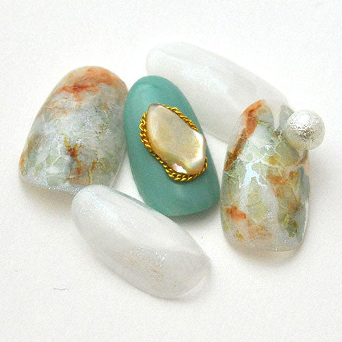 ミラーホイル 天然石 グリーン 模様付きホイル | ジェルネイル ネイル レジン パーツ ネイル用品 ネイルパーツ ジェル ミラー ミラーネイル デコ用品 ホイル デコ ネイルアート ホイルネイル ネイルホイル ネイル工房