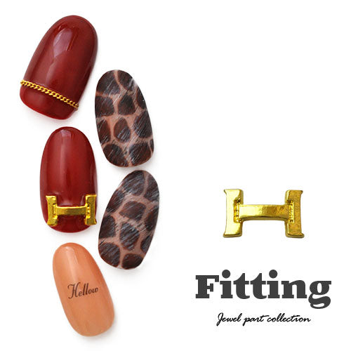 ネイルパーツ メタルパーツ 金具 イニシャル ゴールド ベルト 金具パーツ5個 | ジェルネイル ネイル パーツ ジェル ネイル用品 セルフネイル デコ メタル ネイルアート ジュエリーネイル ネイル工房