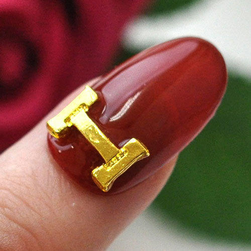 ネイルパーツ メタルパーツ 金具 イニシャル ゴールド ベルト 金具パーツ5個 | ジェルネイル ネイル パーツ ジェル ネイル用品 セルフネイル デコ メタル ネイルアート ジュエリーネイル ネイル工房