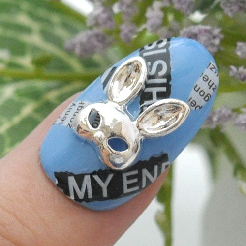 ネイルパーツ メタルパーツ うさぎの仮面 仮面 マスク ハロウィン | ネイル ジェルネイル パーツ ネイル用品 デコ ネイルジュエリー ゴールド ネイルアート ネイルグッズ デコパーツ メタル ジェル ジュエリー ジェルネイル用品 アート セルフネイル