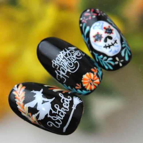 ハロウィン ネイルシール 極薄 かぼちゃ ゴースト 仮装 ネイルアート 秋 パーティ モノトーン 文字 | ジェルネイル ネイル ネイルパーツ パーツ ネイル用品 ジェル シール ジェルネイルシール 貼るだけ ネイルアートシール ハロウィーン セルフネイル