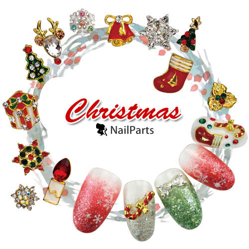 クリスマスネイルジュエリー