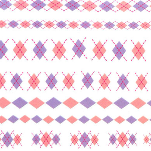ネイルシール チェック アーガイル ピンク パープル ウィンター | ジェルネイル ネイル ネイル用品 ジェル シール デコ用品 貼るだけ ジェルネイルシール ネイルアート ジェルネイルアート ネイルグッズ ネイル工房