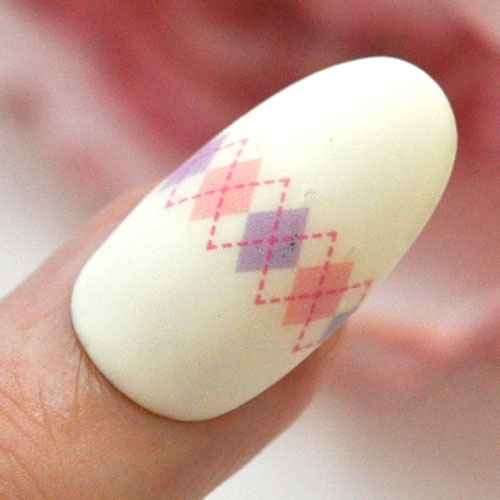 ネイルシール チェック アーガイル ピンク パープル ウィンター | ジェルネイル ネイル ネイル用品 ジェル シール デコ用品 貼るだけ ジェルネイルシール ネイルアート ジェルネイルアート ネイルグッズ ネイル工房