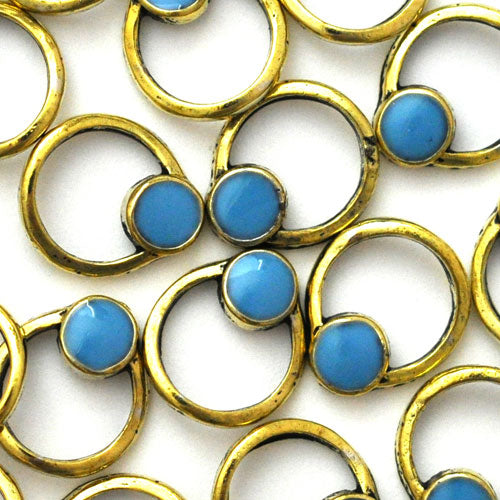ネイルパーツ ターコイズ メタルパーツ フレーム リング アンティーク | ネイル ジェルネイル パーツ ネイル用品 デコ ネイルジュエリー ゴールド ネイル工房 ネイルアート ネイルグッズ デコパーツ ジェルネイルアート メタル ジェル ジェルネイルパーツ